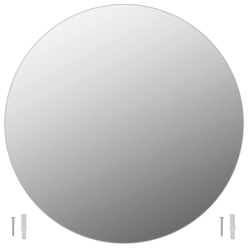 Vidaxl Wall Mirror, Bathroom Mirror, Vanity Mirror, Hall Mirror For Bedroom Living Room Dressing Room Entryway Door, Modern, Glass Round